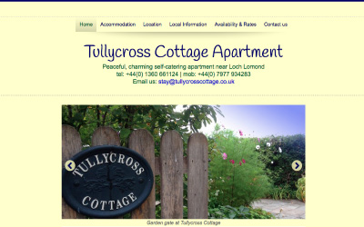 Tullycross Cottage website