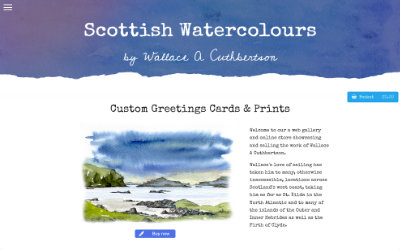 Watercolour Scotland eCommerce website